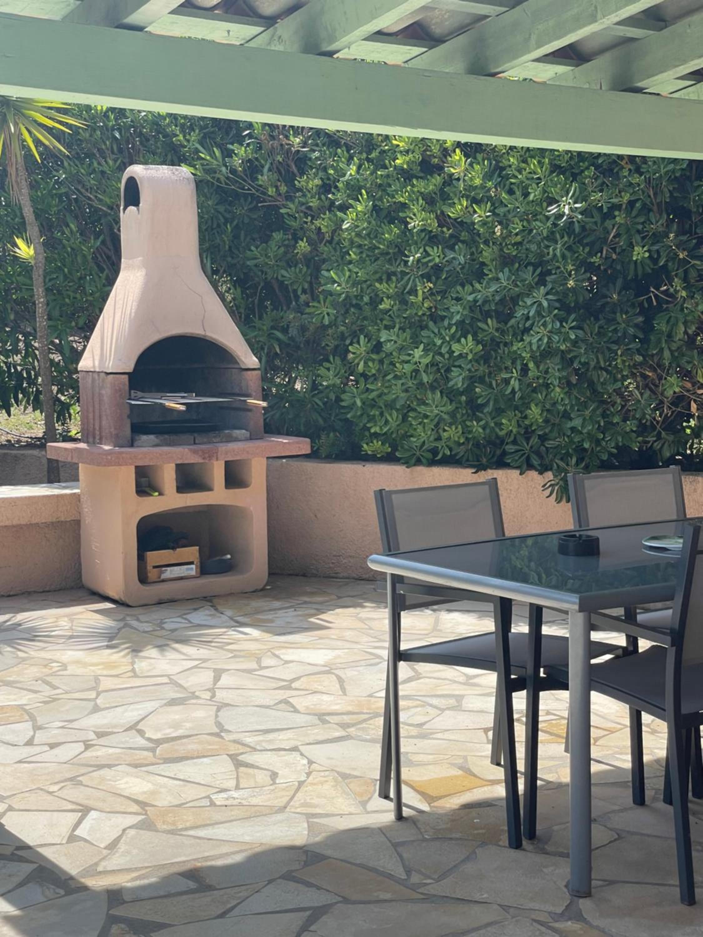 outdoor BBQ area