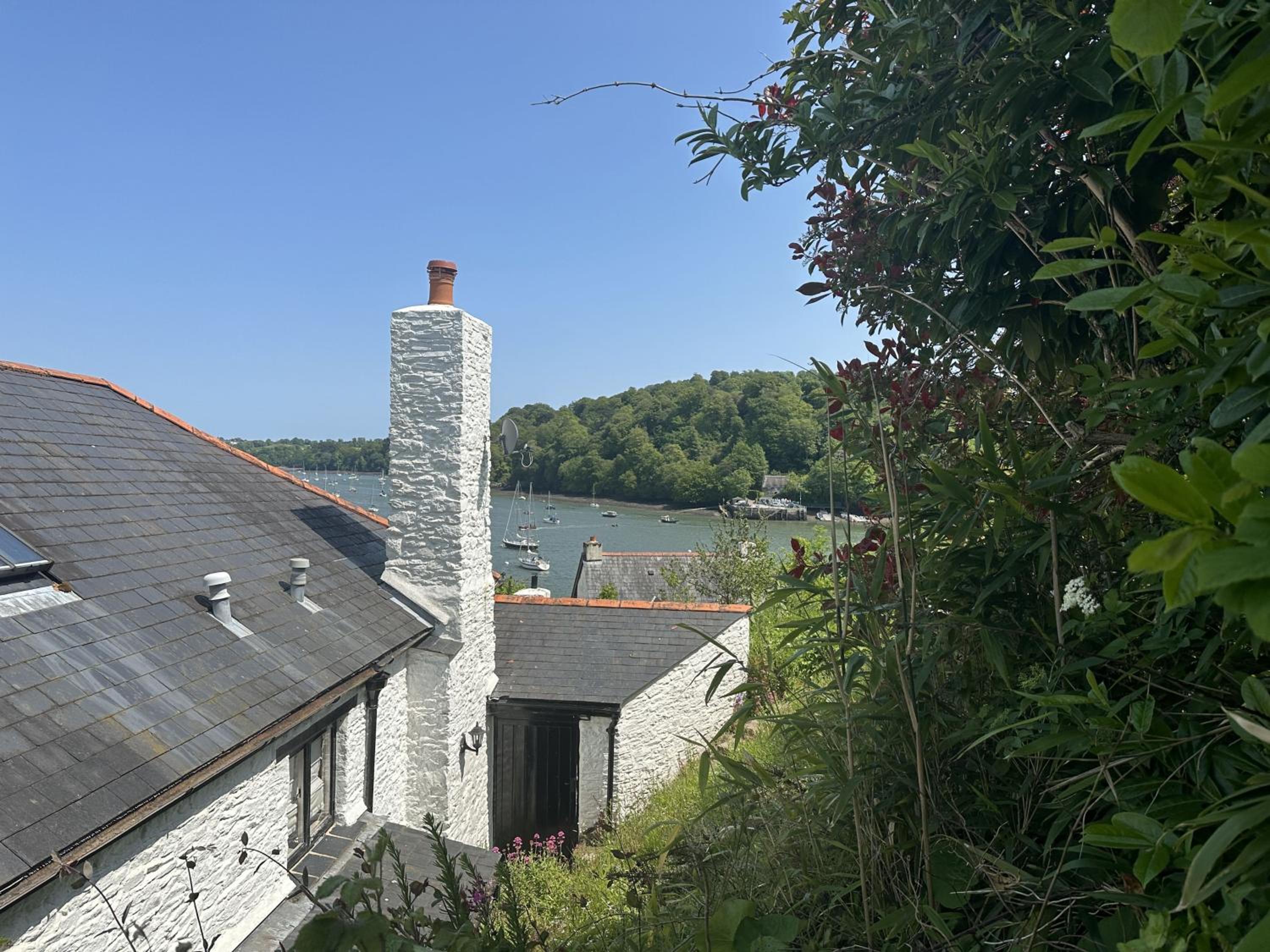 Holly Cottage - characterful cottage a stones throw from river Dart with front & back patios
