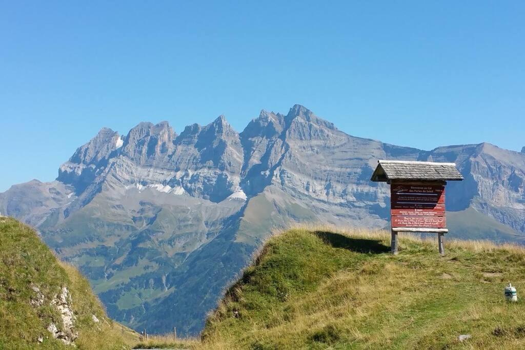 Chalet le Grenier des Crosets, Vue exceptionnelle sur les Dents du Midi
