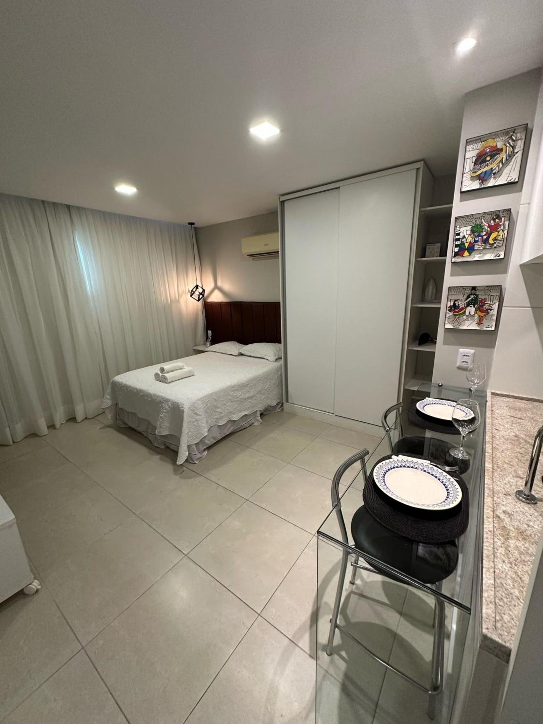 Flat localizado a 200m Shopping Recife, bem Perto da Praia de Boa Viagem e com Wi-Fi 400Mbps