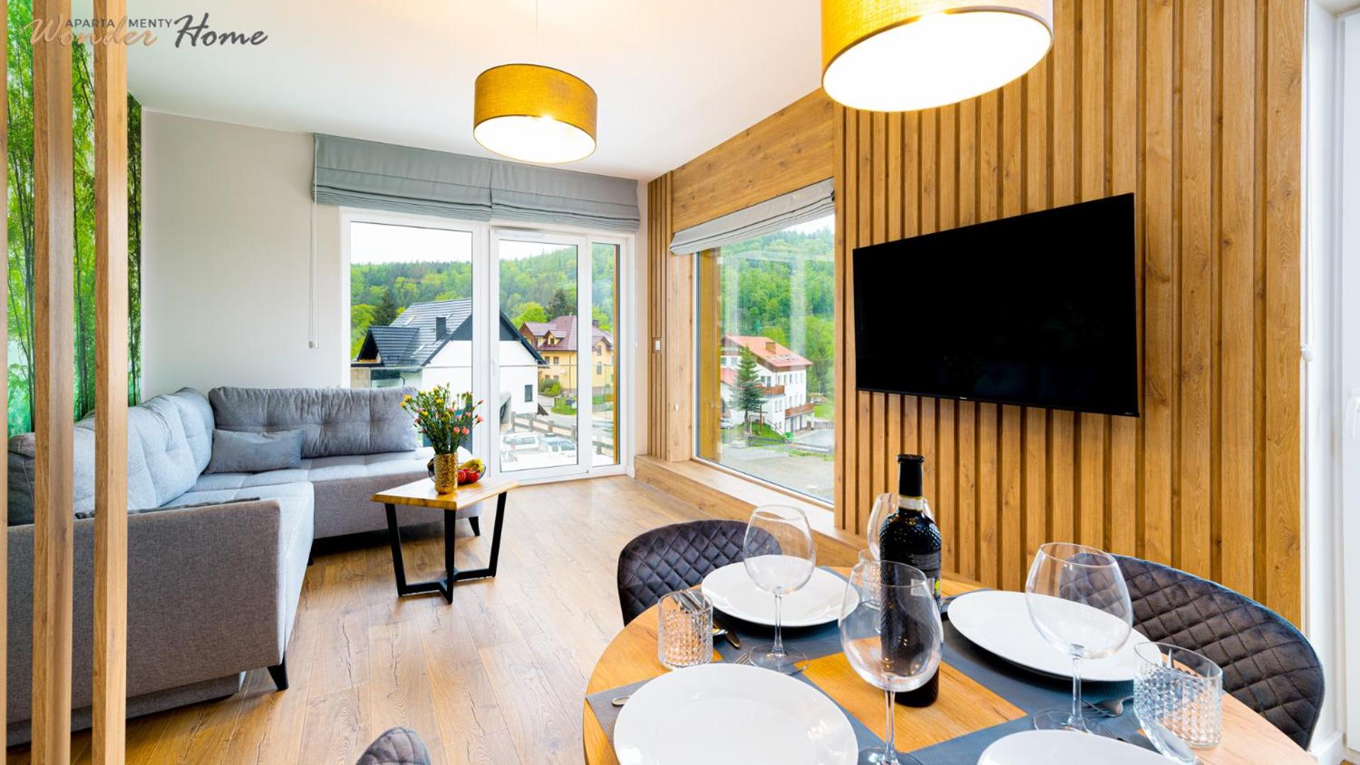 Wonder Home - Apartamenty Hillside tuż przy stoku, sklep, plac zabaw i zewnętrzna siłownia na terenie kompleksu