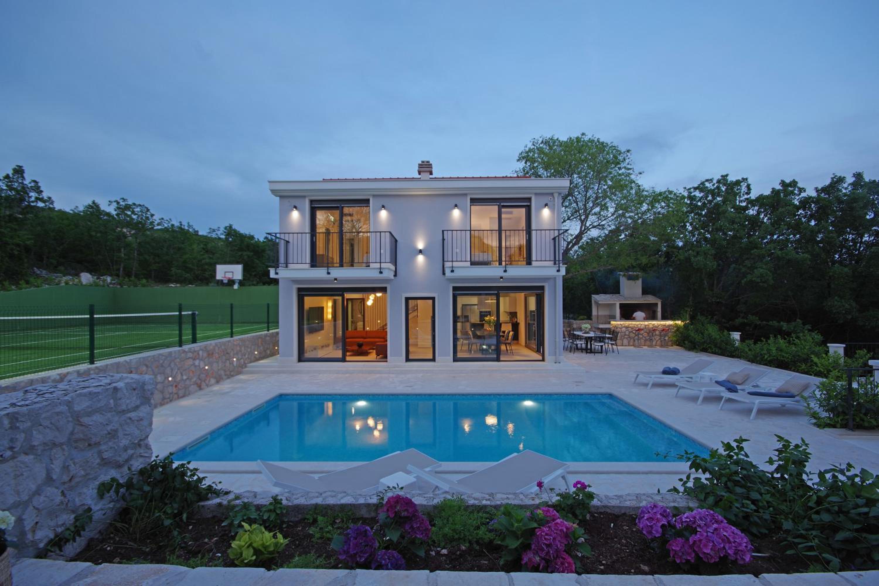Villa Sokol with tennis court, heating pool, gym and sauna view 3