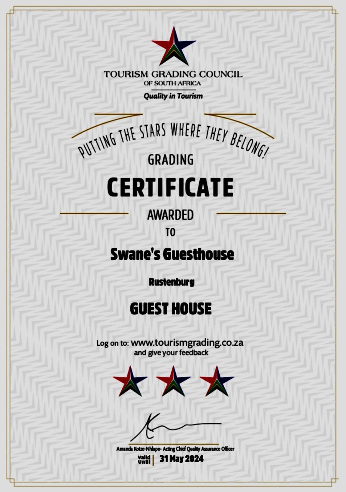 Swane’s guesthouse.