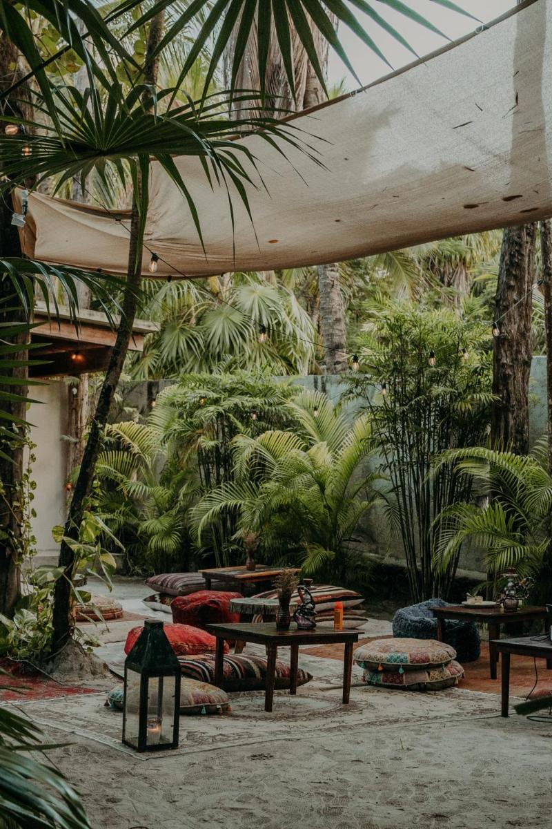 outdoor BBQ area