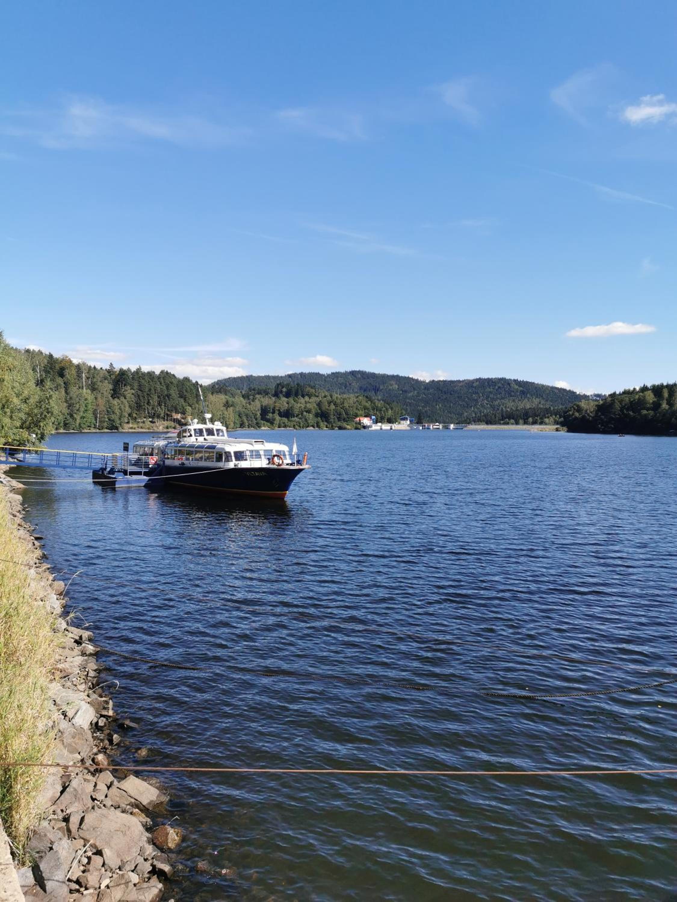 Apartmán s terasou a výhledem na jezero Lipno