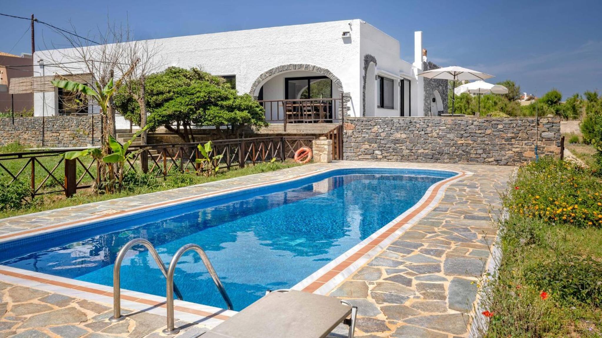 Platanias Beachfront Villa Elsa-90m To Main Square view 3