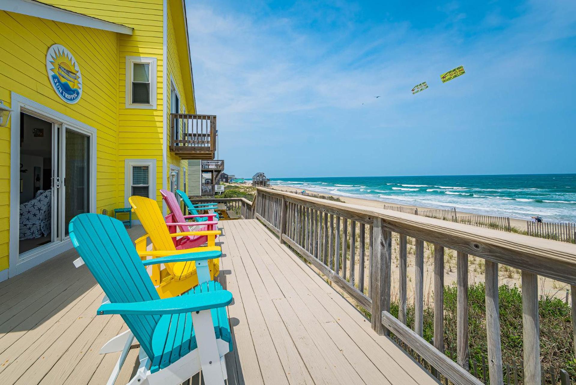 Sun Trippin' - S Nags Head MP 20.5, Oceanfront, Ocean View, Large Sun Decks, Close to Pier view 3