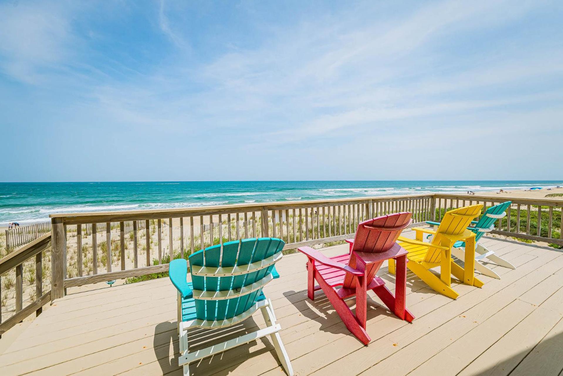 Sun Trippin' - S Nags Head MP 20.5, Oceanfront, Ocean View, Large Sun Decks, Close to Pier view 4