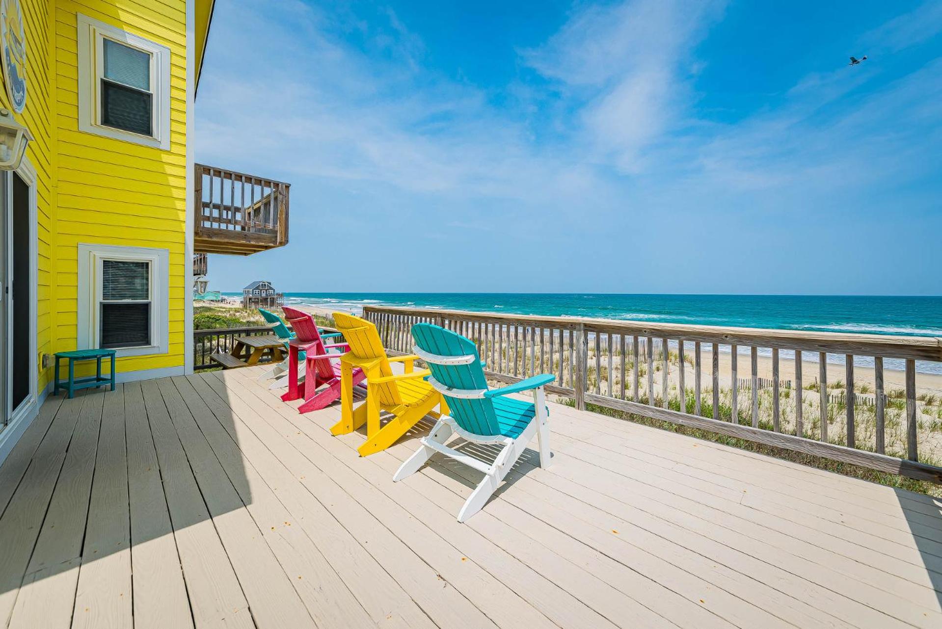 Sun Trippin' - S Nags Head MP 20.5, Oceanfront, Ocean View, Large Sun Decks, Close to Pier view 5