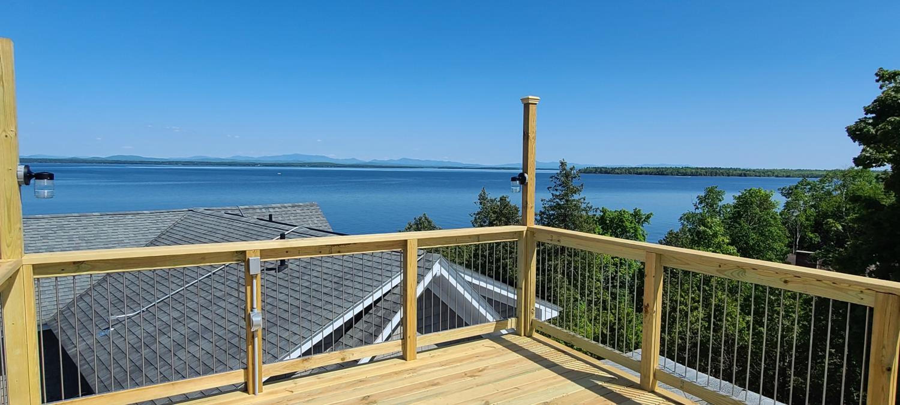 Loza house adirondack skydeck unit lake front view 2