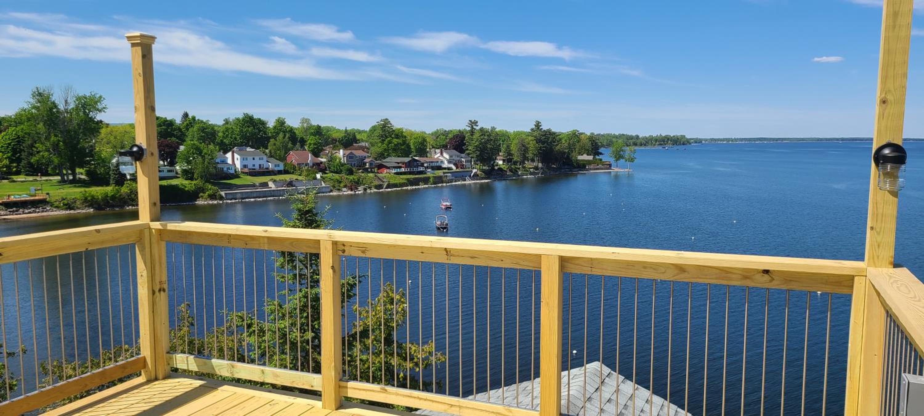 Loza house adirondack skydeck unit lake front view 3
