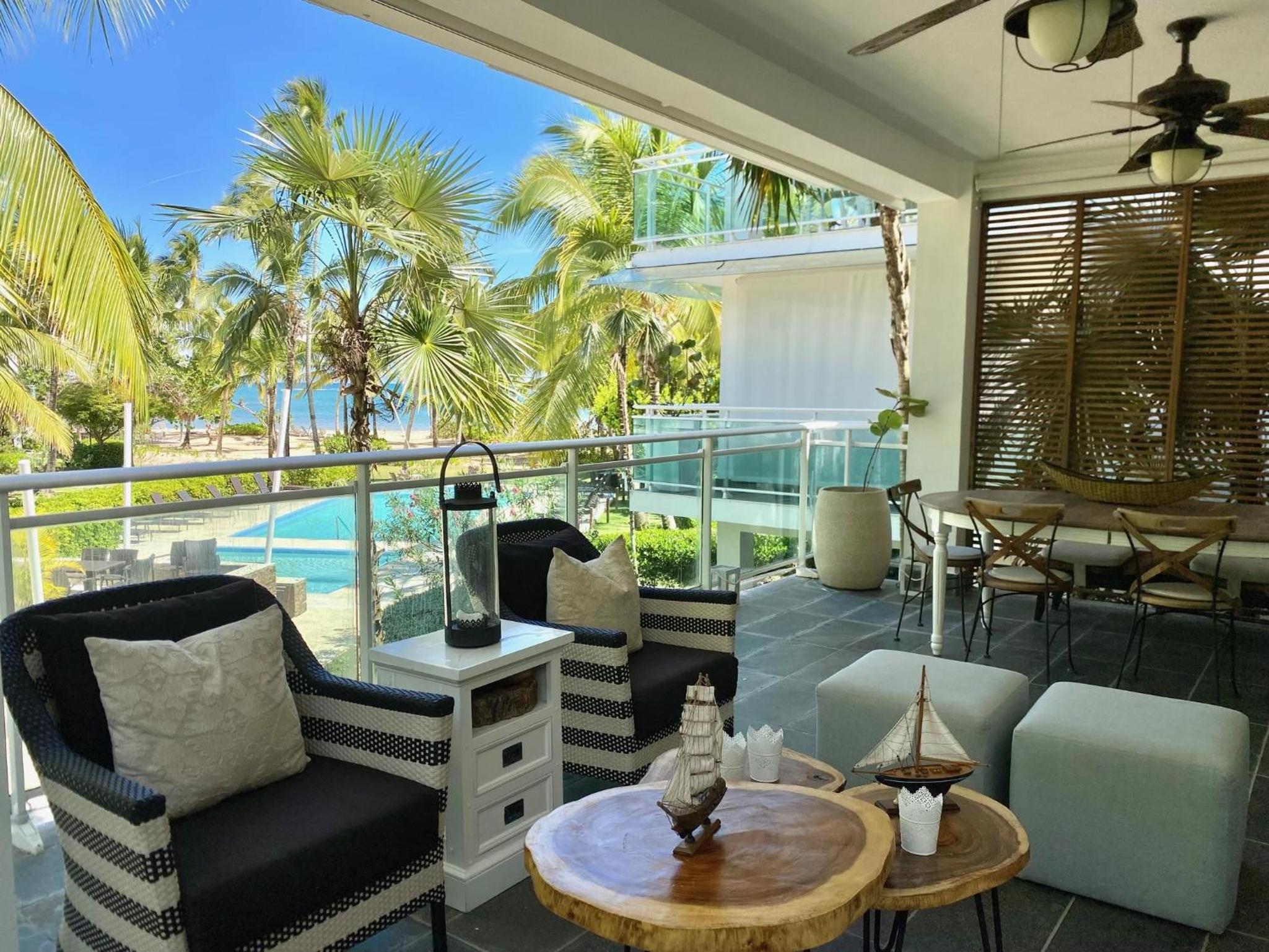 Stunning Beachfront Condo With Private Beach, Las Terrenas-El Limón