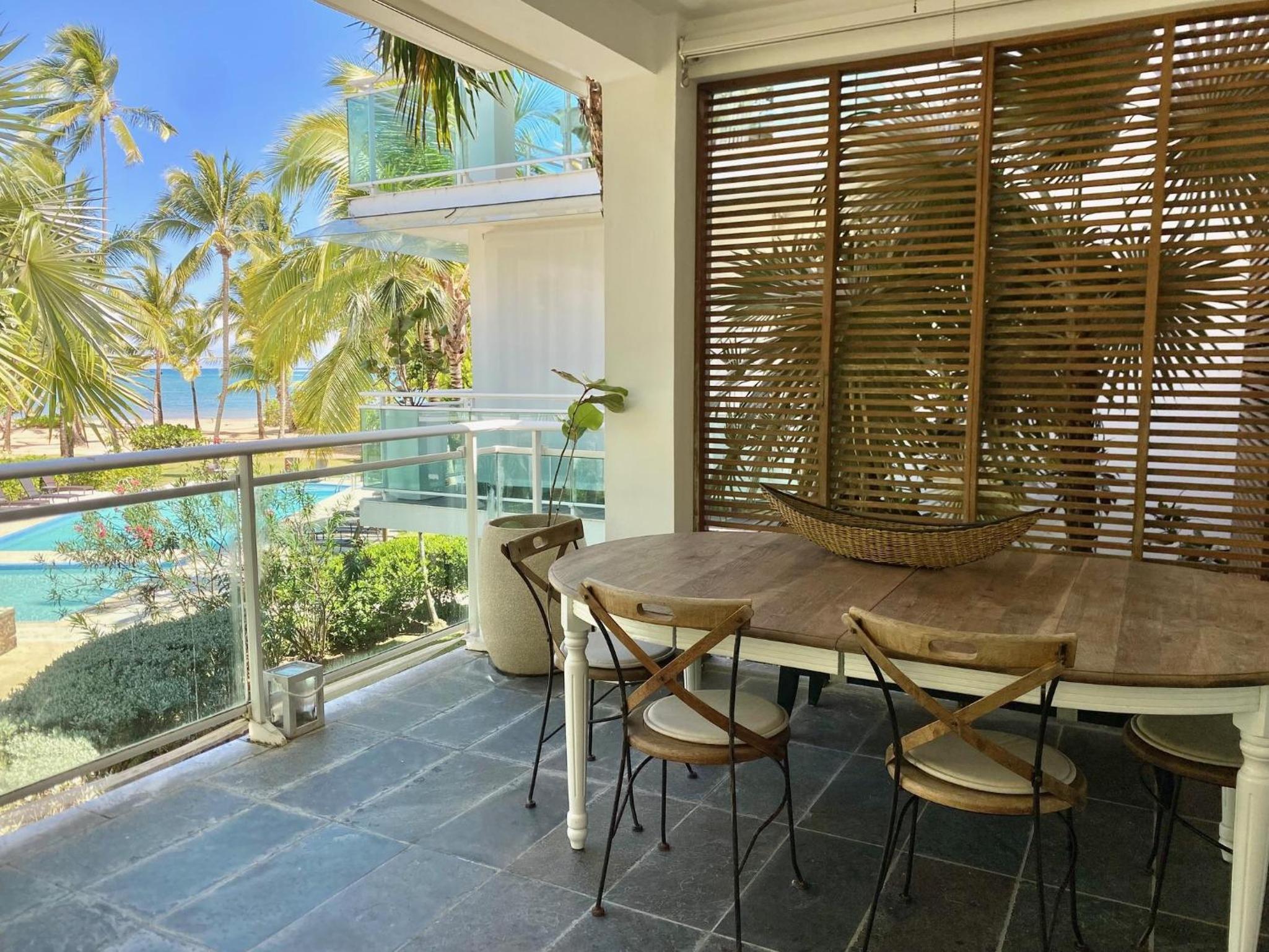 Stunning Beachfront Condo With Private Beach, Las Terrenas-El Limón