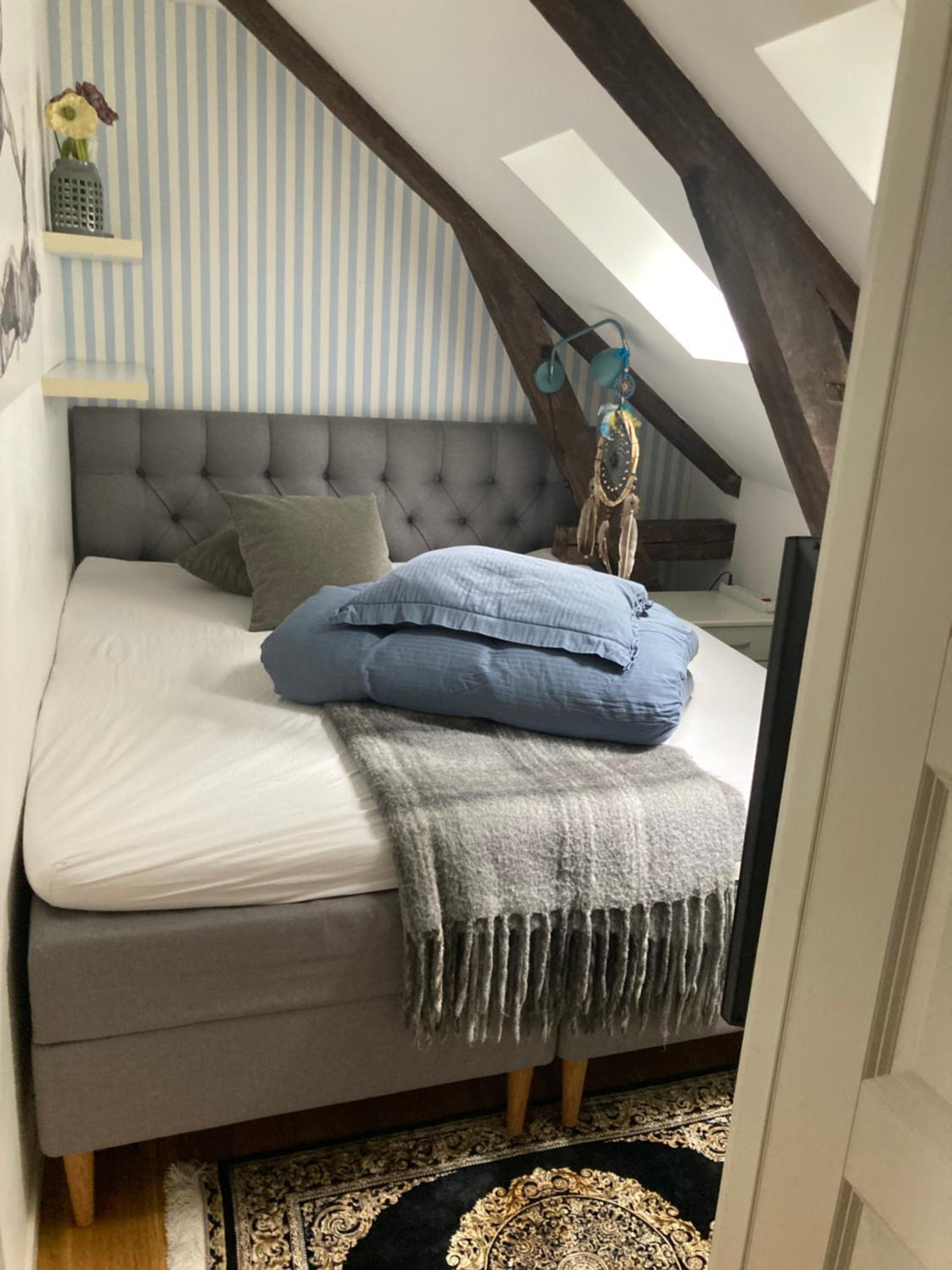 Ålesund downtown loft room with shared bathroom view 2