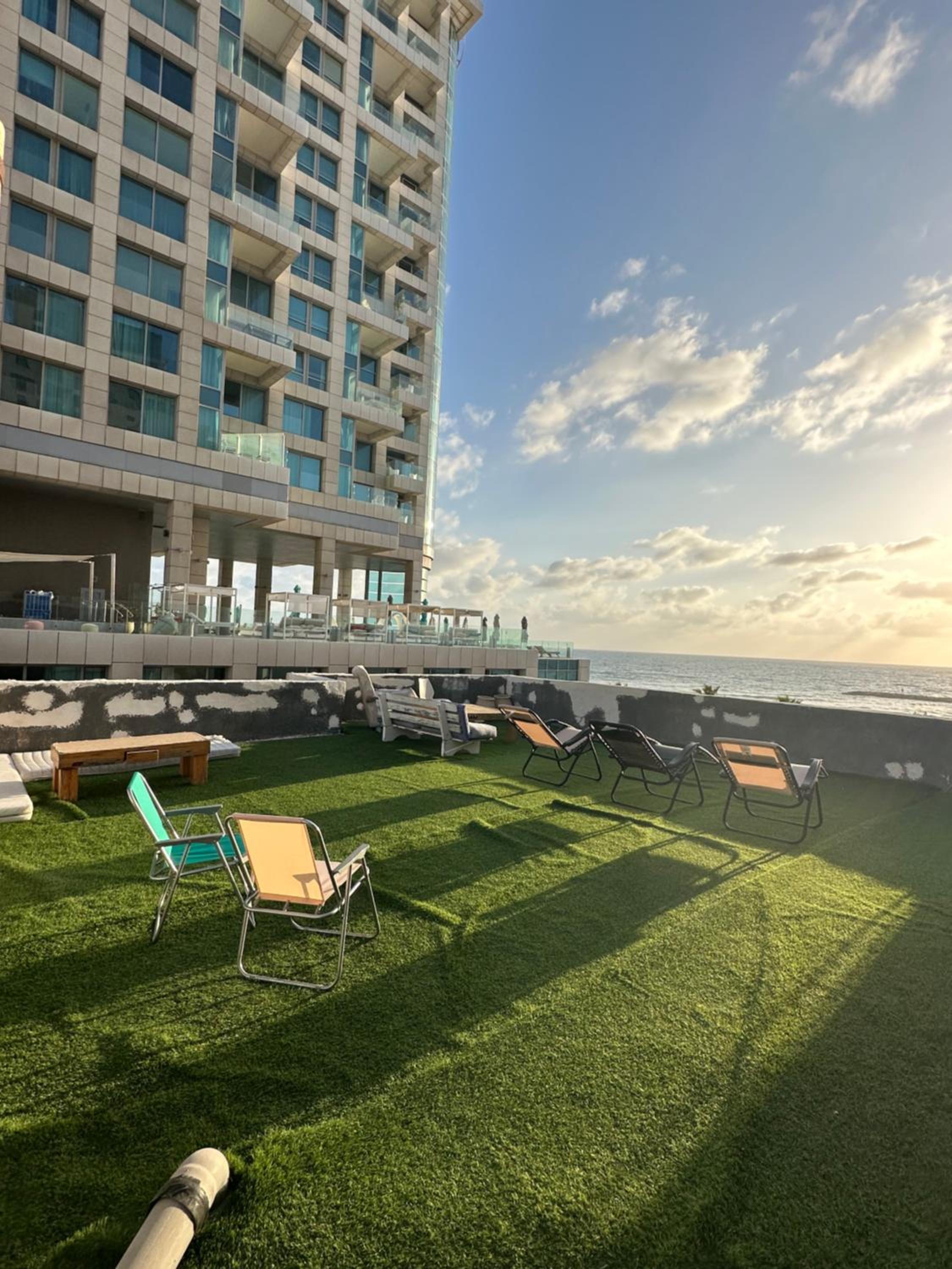 Beach front rooftop apartment
