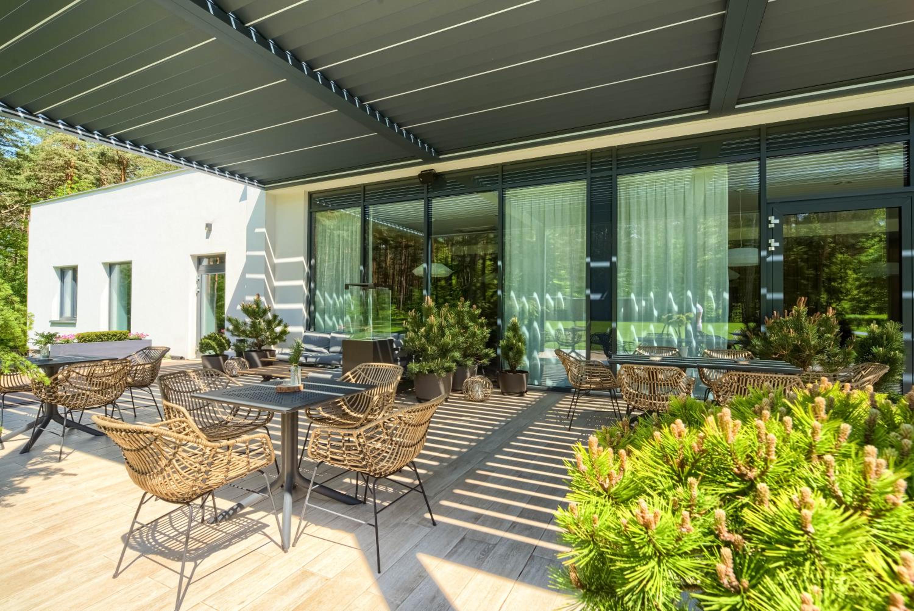 outdoor BBQ area