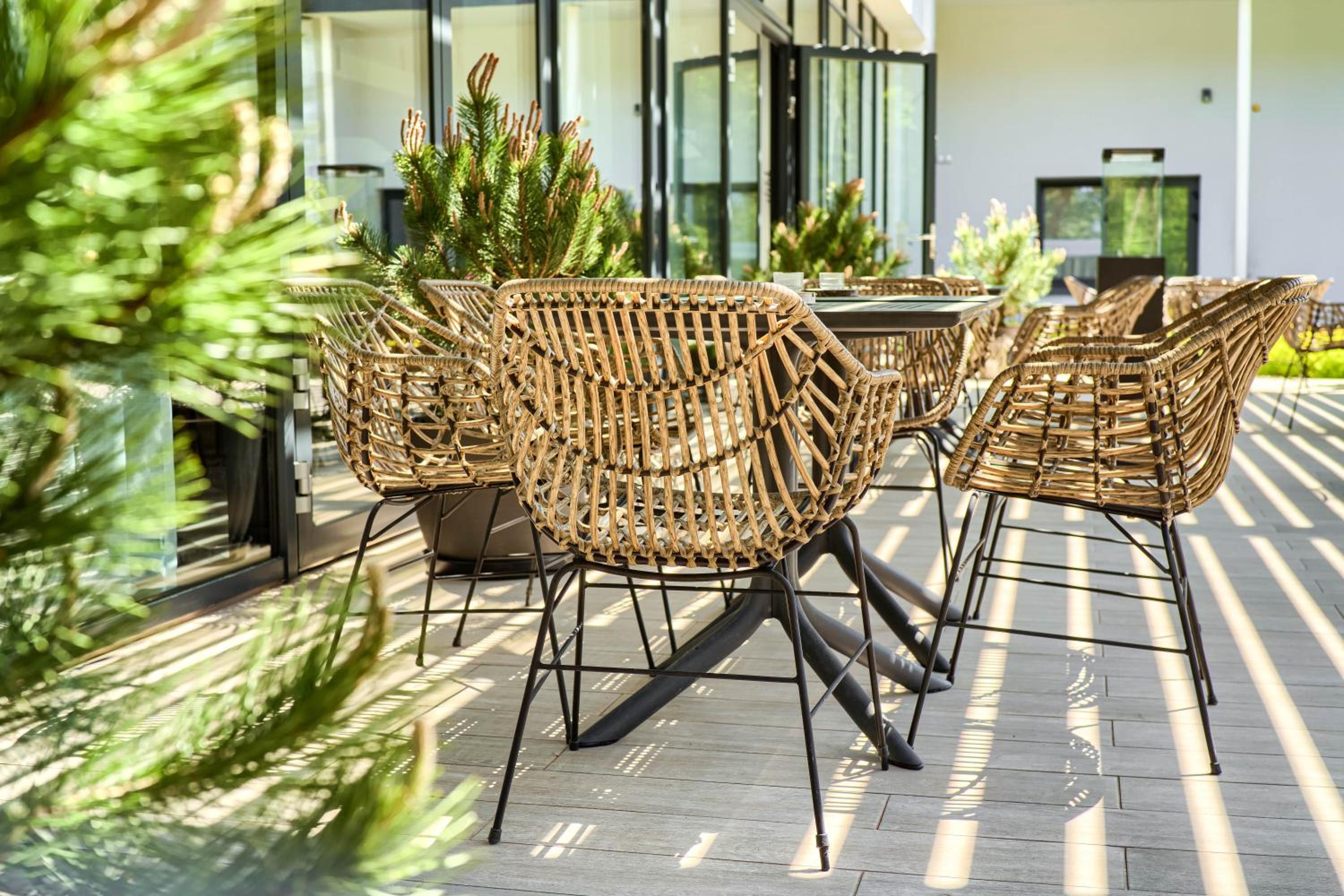 outdoor BBQ area