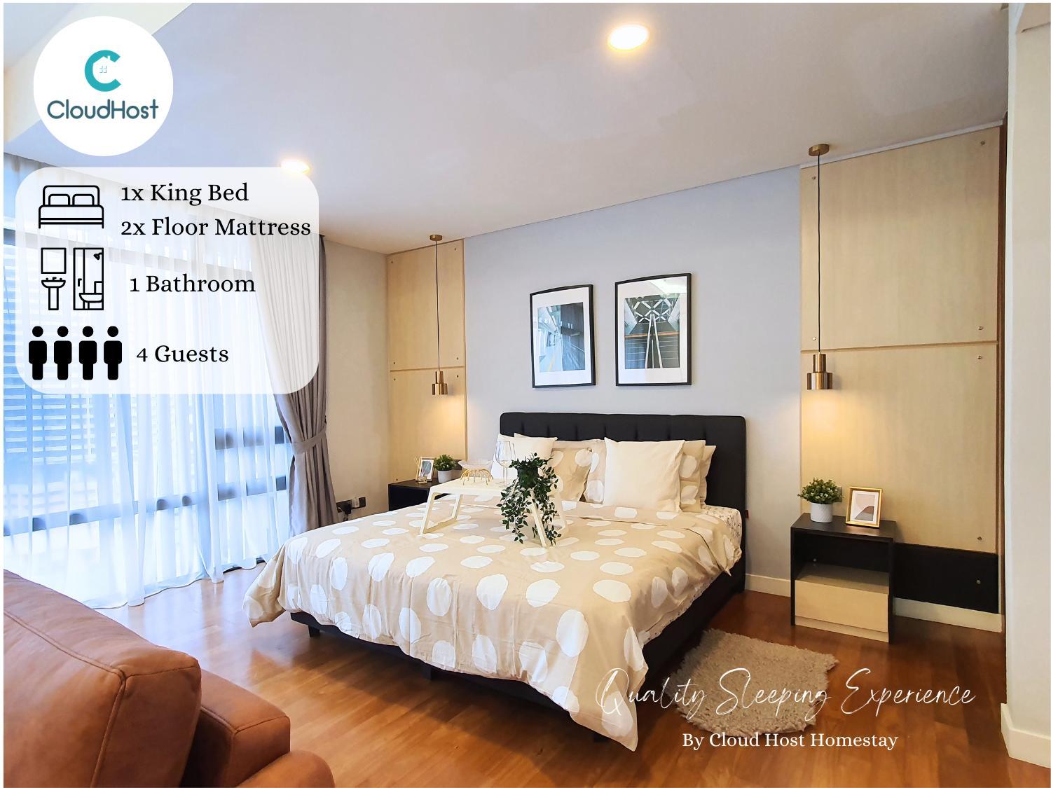 Anggun Homestay King Bed Studio KL City Bukit Bintang by Cloud Host