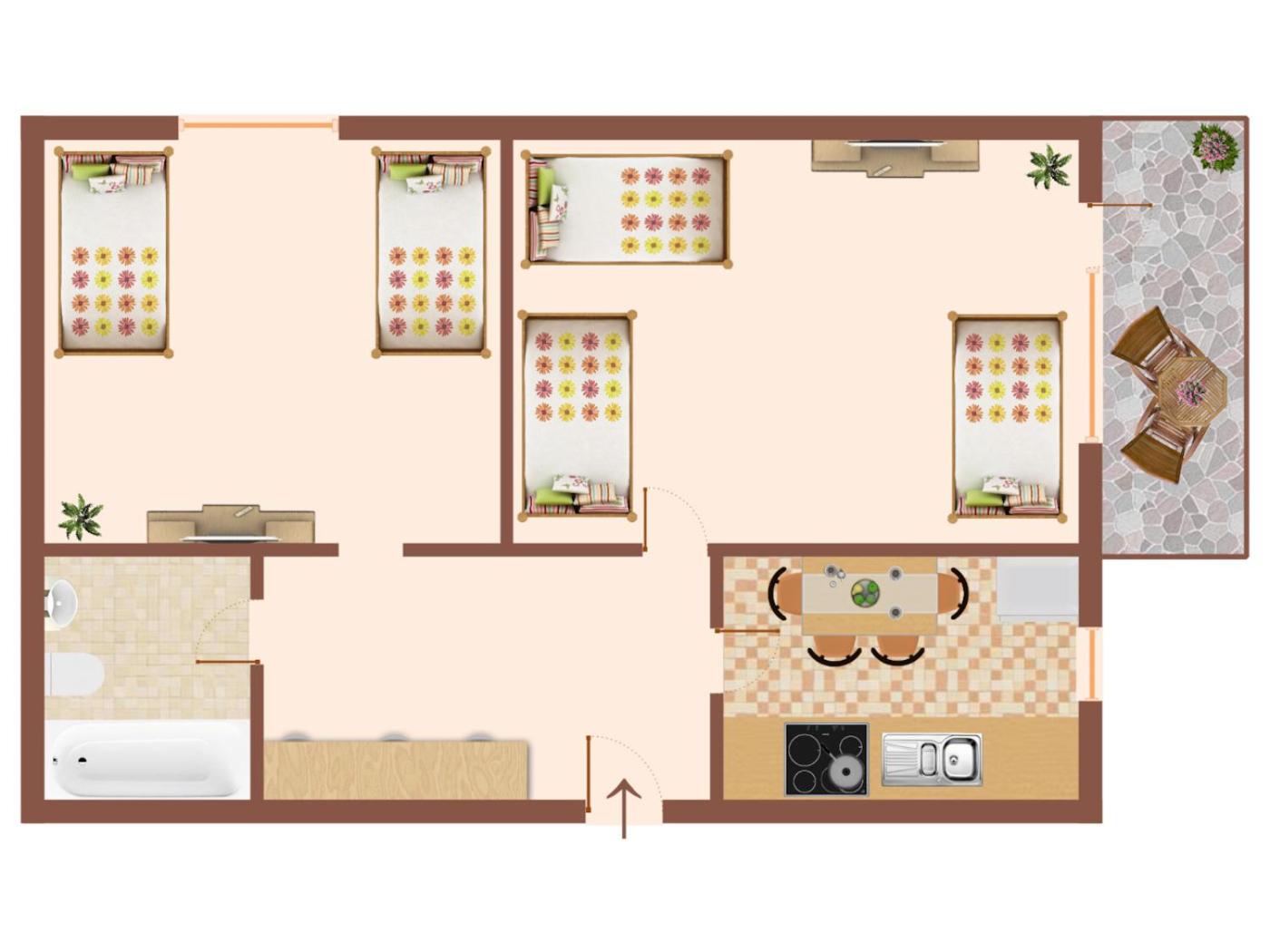 VAZ Apartments Home-at-Work für Monteure und Fachkräfte TV, WLAN, Balkon, Küche, Parkplatz