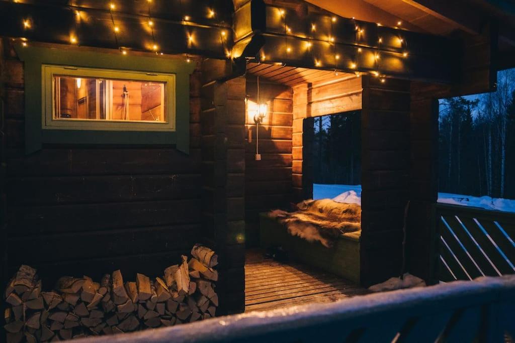 Log Cabin, forrest , sea view, north Sweden. view 3