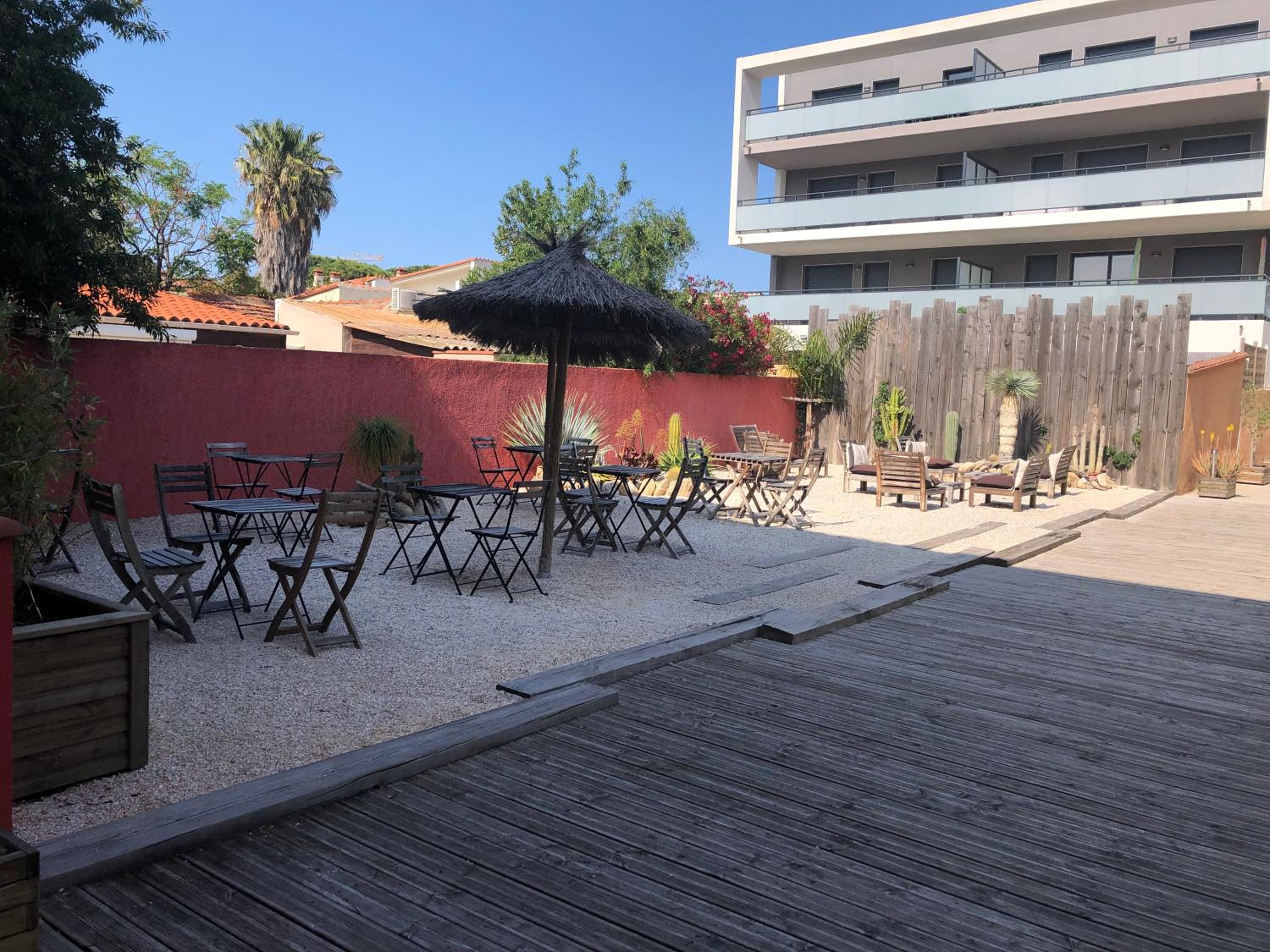 outdoor BBQ area