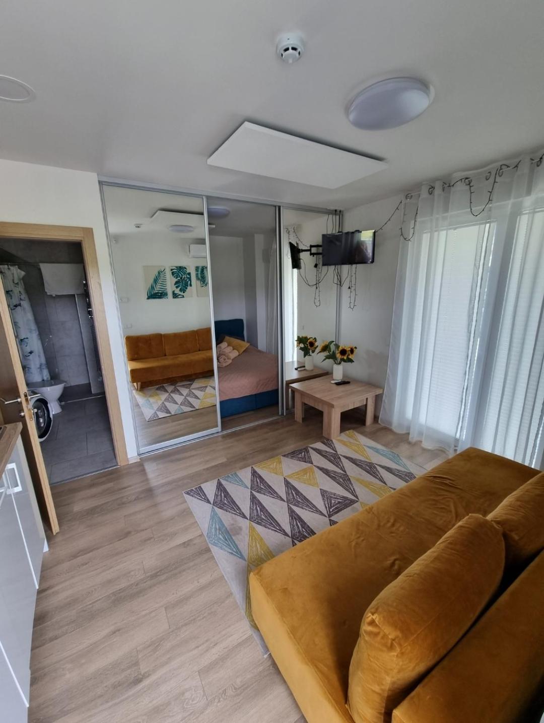 Vaivorykštės 7D apartamentai su baseinu vasaros metu view 4
