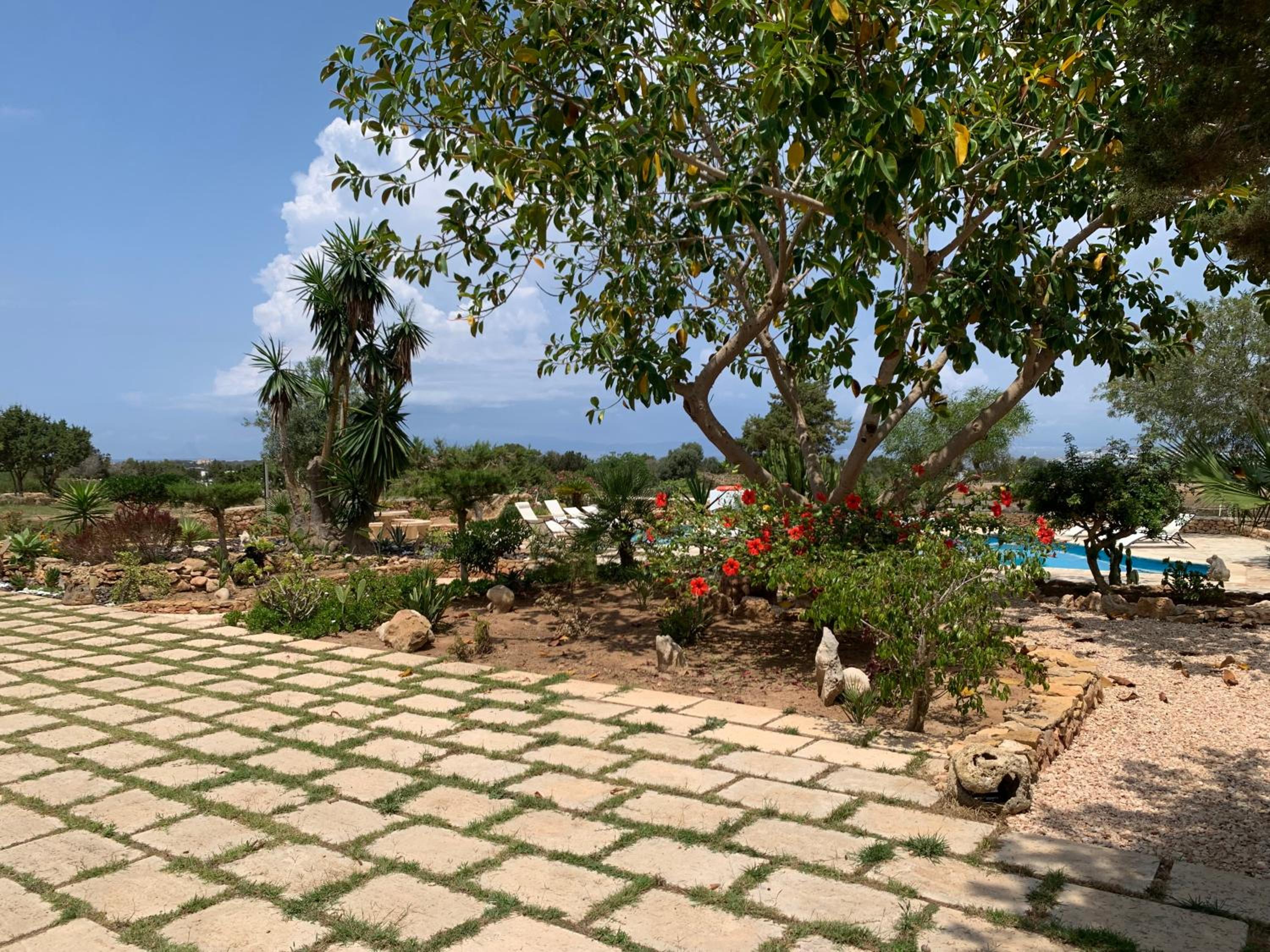 outdoor BBQ area