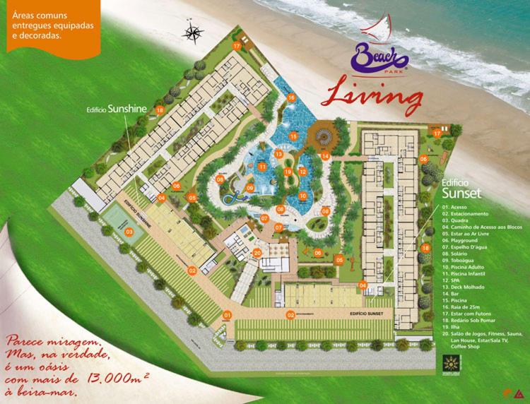 Beach living, Pé na areia, Vizinho ao B Park - Oficial
