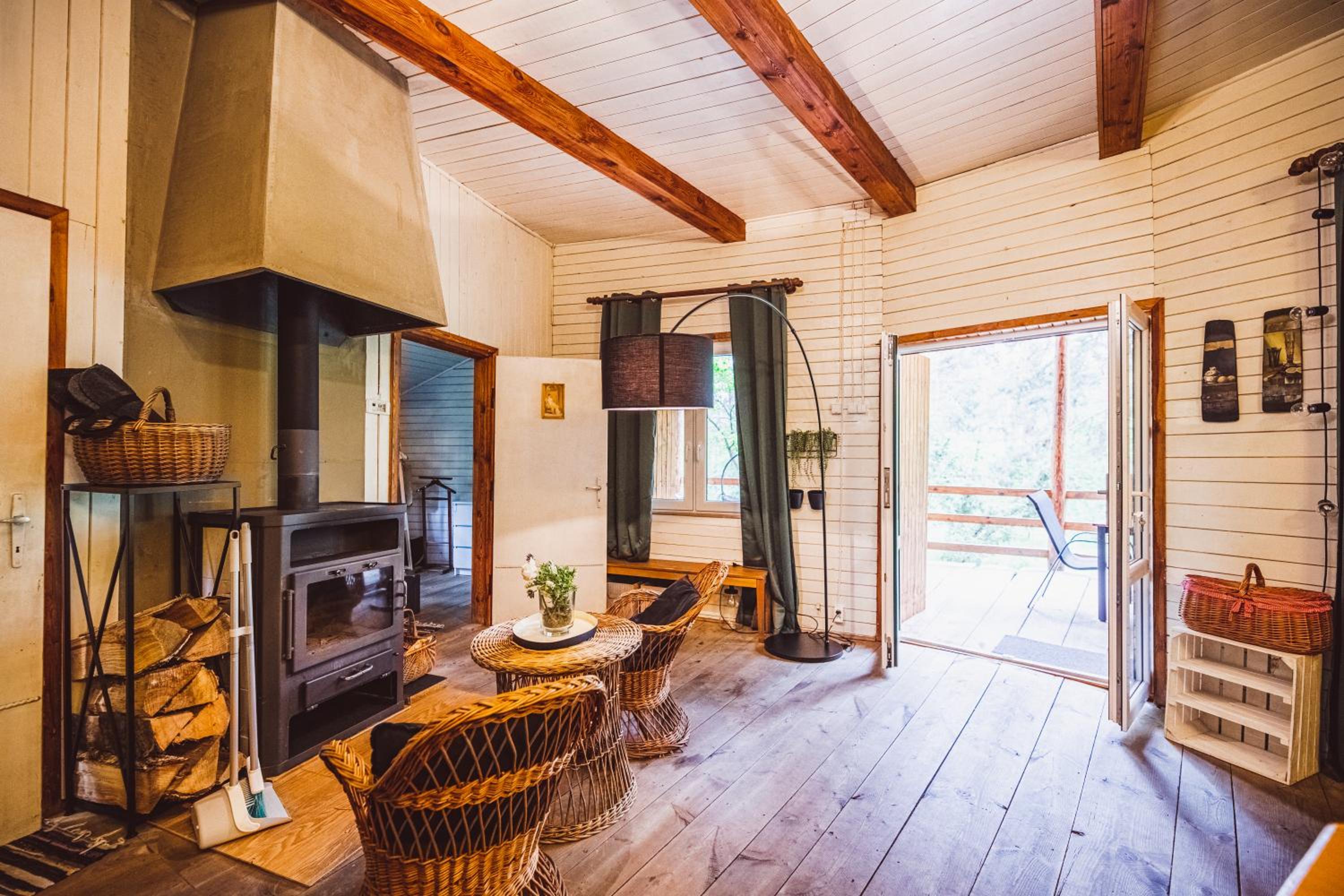 Autumn Nature Cottage Stove Garden by PolandBnB