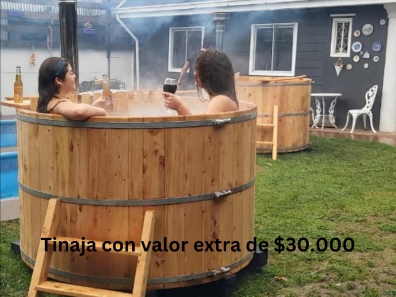 Cabaña con tinaja, piscina, quincho