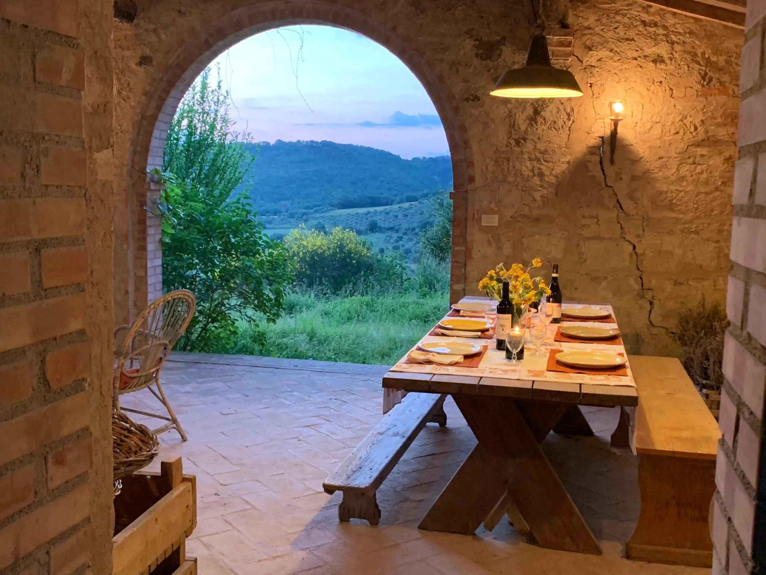 Podere FonteBernardi casa con vista su Pienza