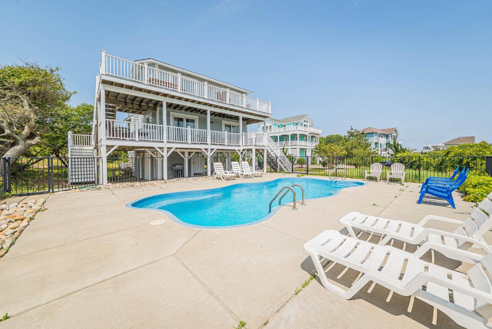 Arcadia - Duck, Caffey's Inlet, Ocean Views, 50 Yards to Beach, Pool, Pets OK, Cul-de-sac Location