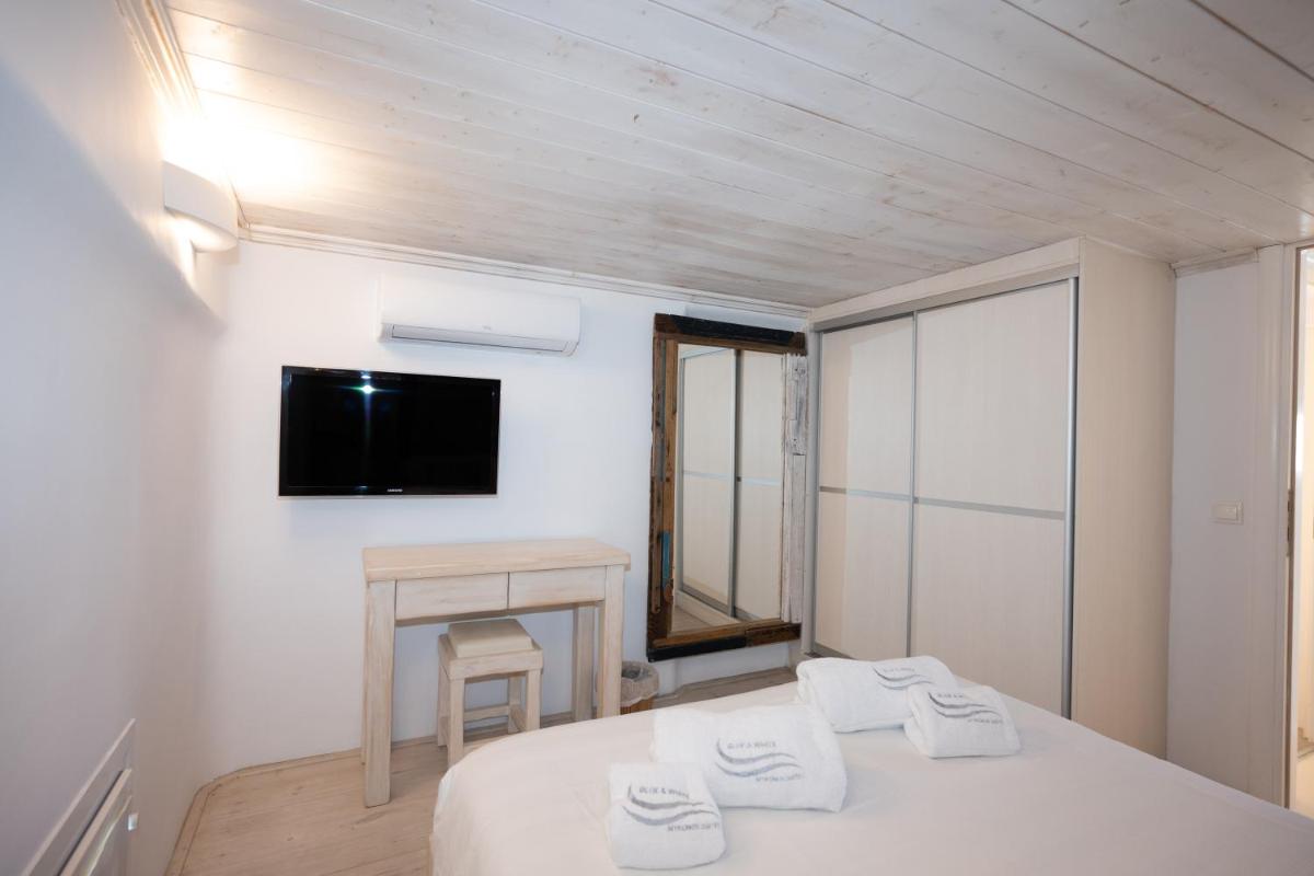 Blue, White and Grey Suites