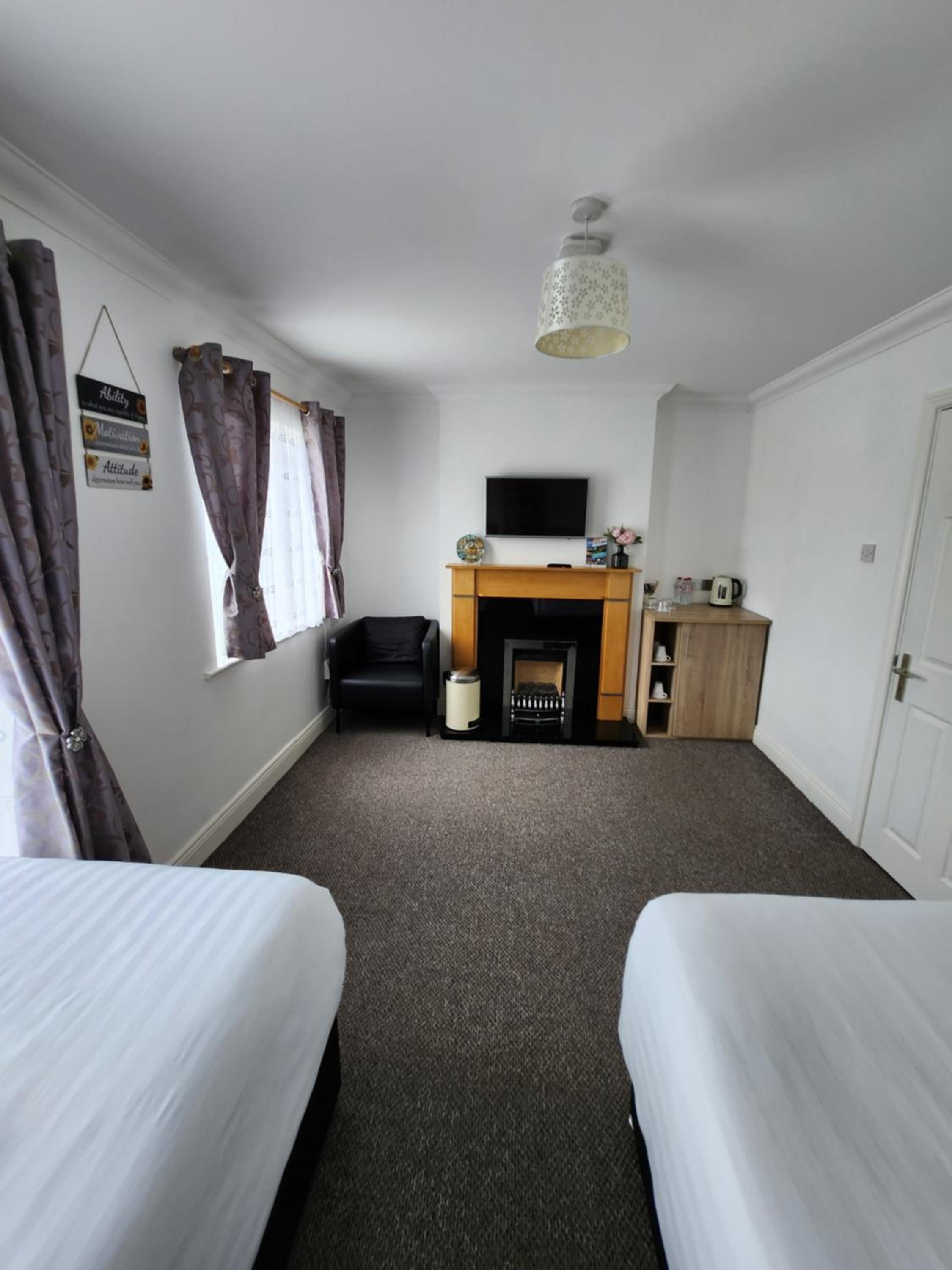 Bright elegant room park view