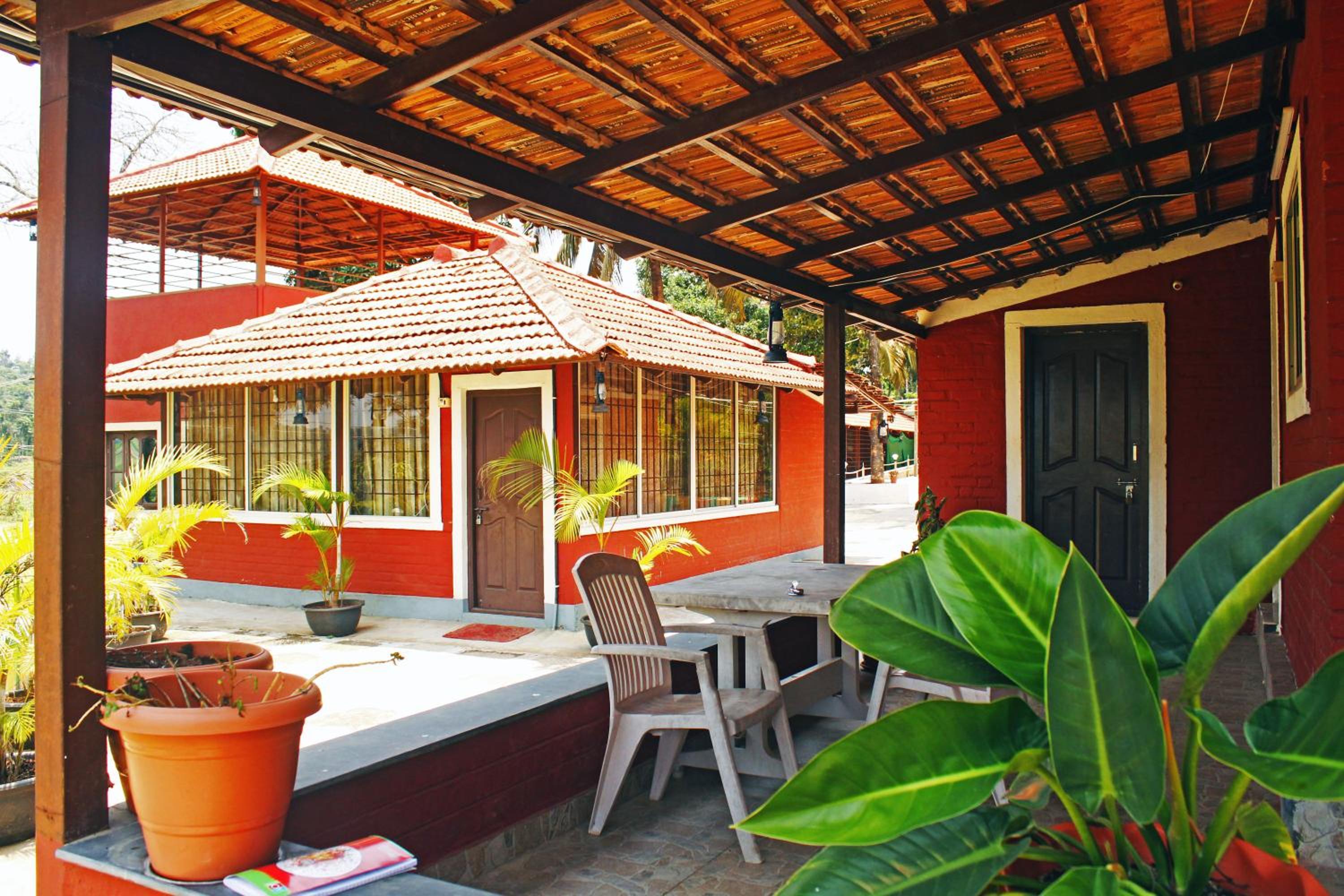 outdoor BBQ area