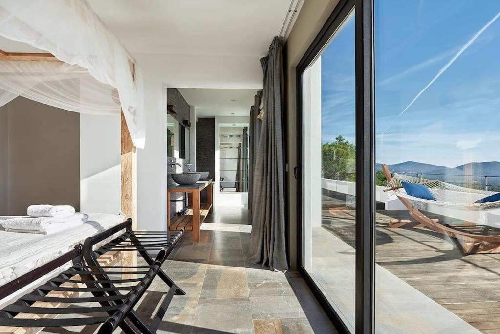 Villa Larosa with seaview in Es Cubells Ibiza