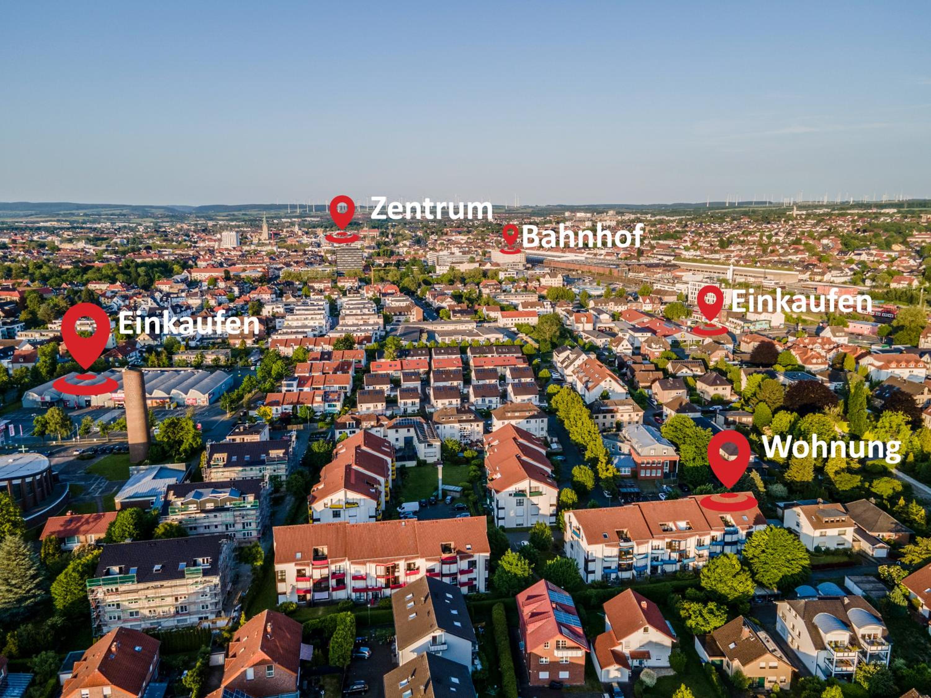 Zentrale ruhige Wohnung mit Parkplatz