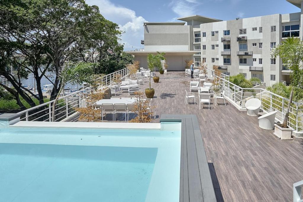 Waterfront views of Historic Zona Colonial in Riviera Colonial