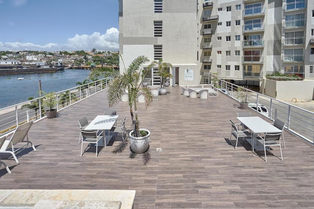 Waterfront views of Historic Zona Colonial in Riviera Colonial