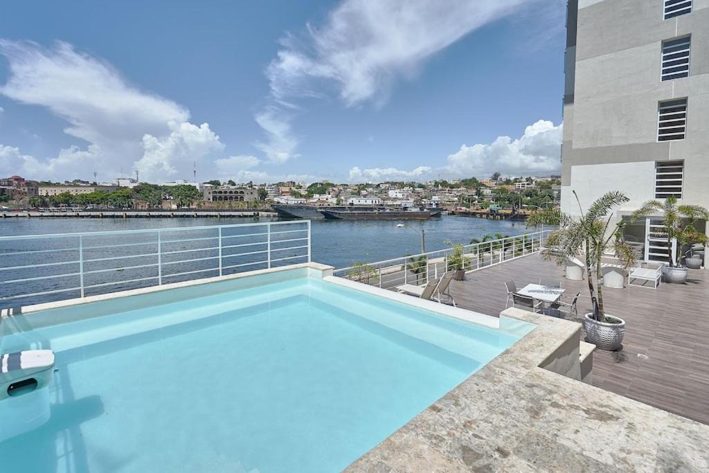 Waterfront views of Historic Zona Colonial in Riviera Colonial