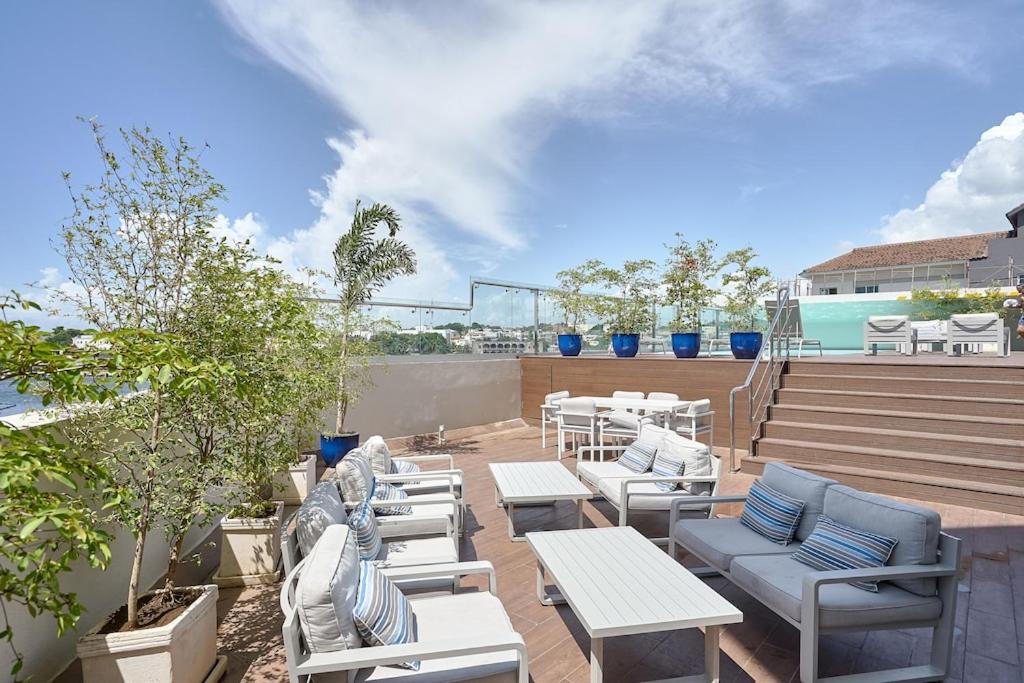 Waterfront views of Historic Zona Colonial in Riviera Colonial