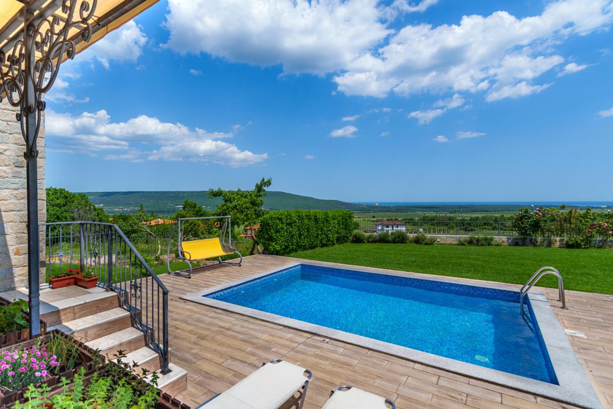 Villa Poemia- private villa with 4BD, pool and stunning sea view view 3