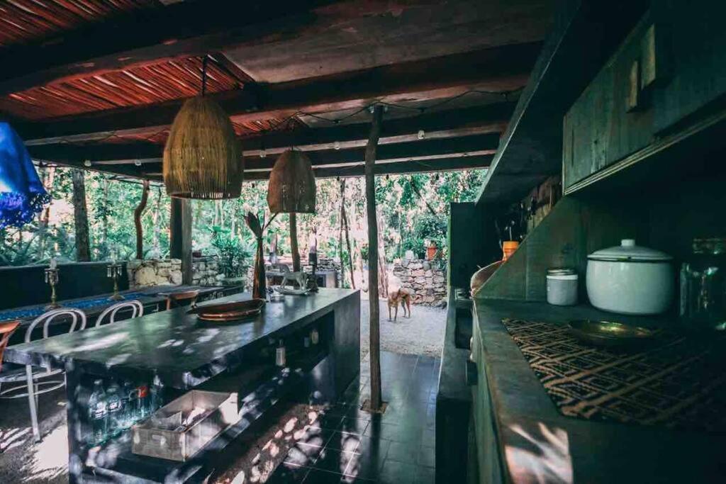 Cheerful cabin with pool surrounded by nature view 2