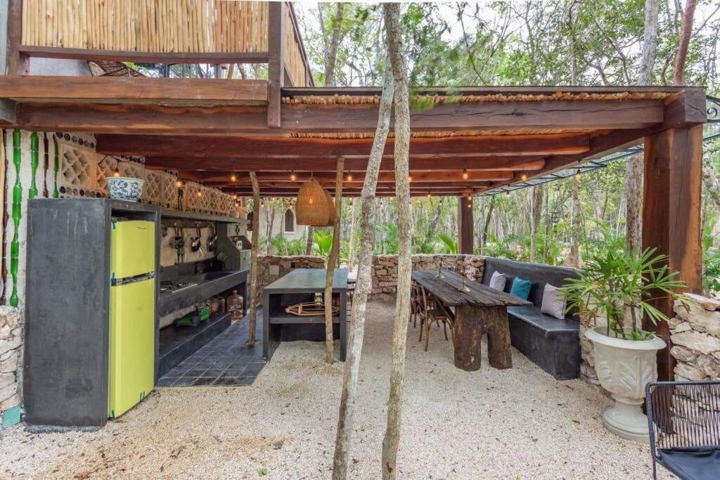 Cheerful cabin with pool surrounded by nature view 4