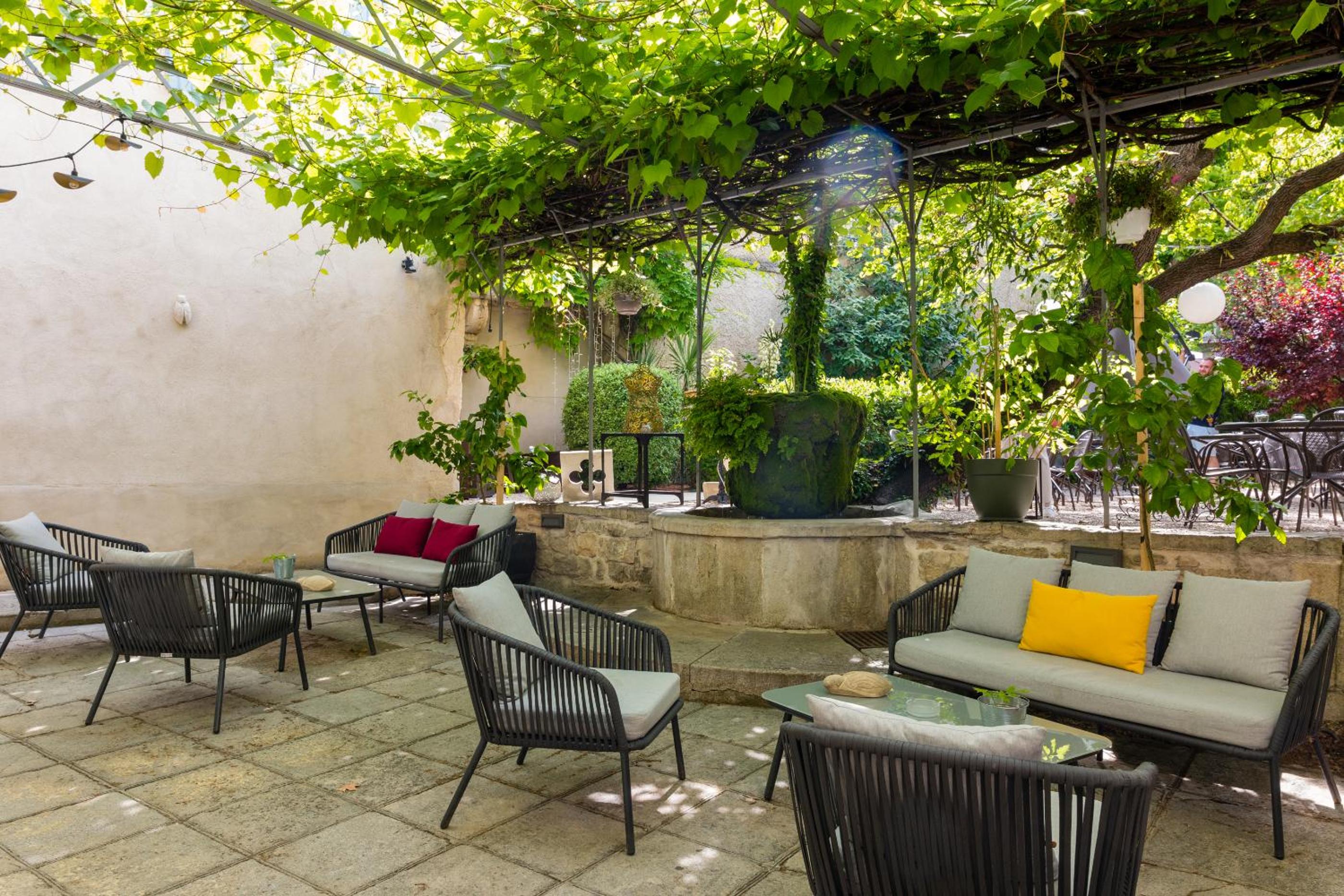outdoor BBQ area