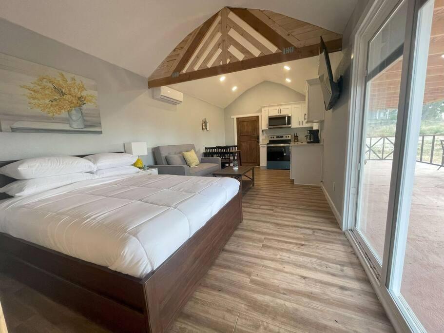 Modern wine country barn house view 2