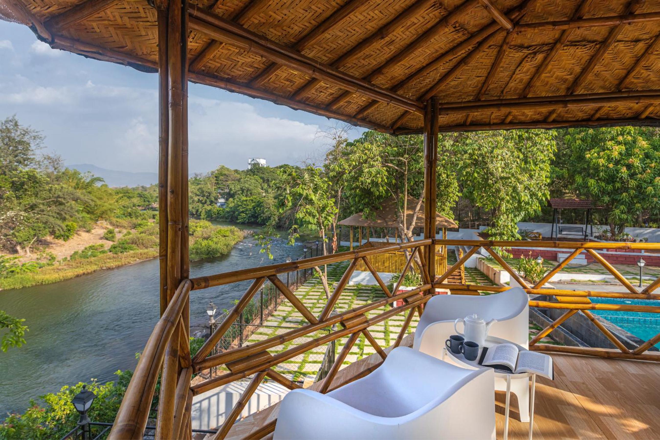SaffronStays RiverFront Manor, 5-BDR pool villa by Pej River view 3