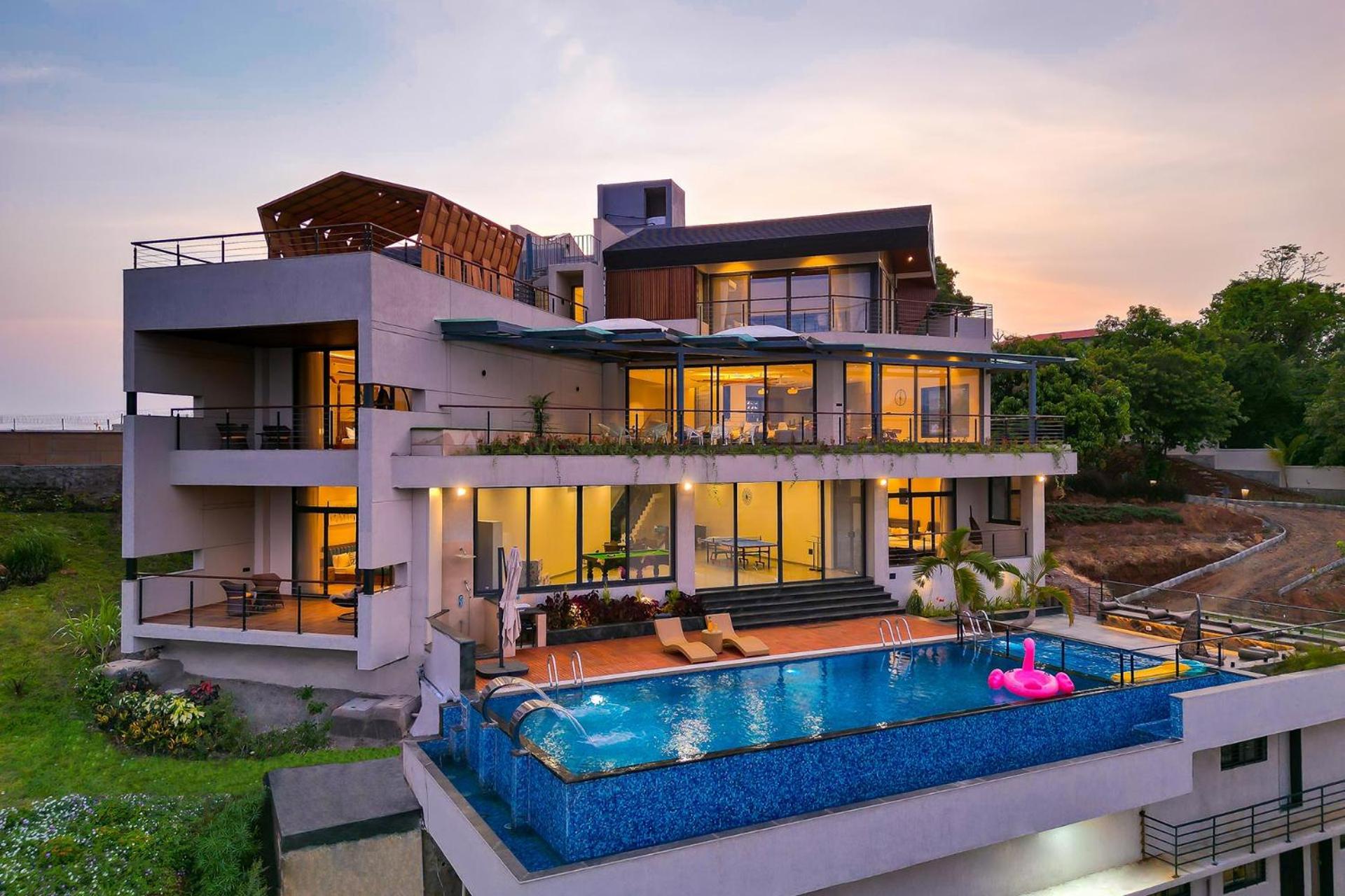 Pearl Lakeview Mansion by StayVista - Lakeside villa with Infinity pool, In-house theatre & Games room view 2