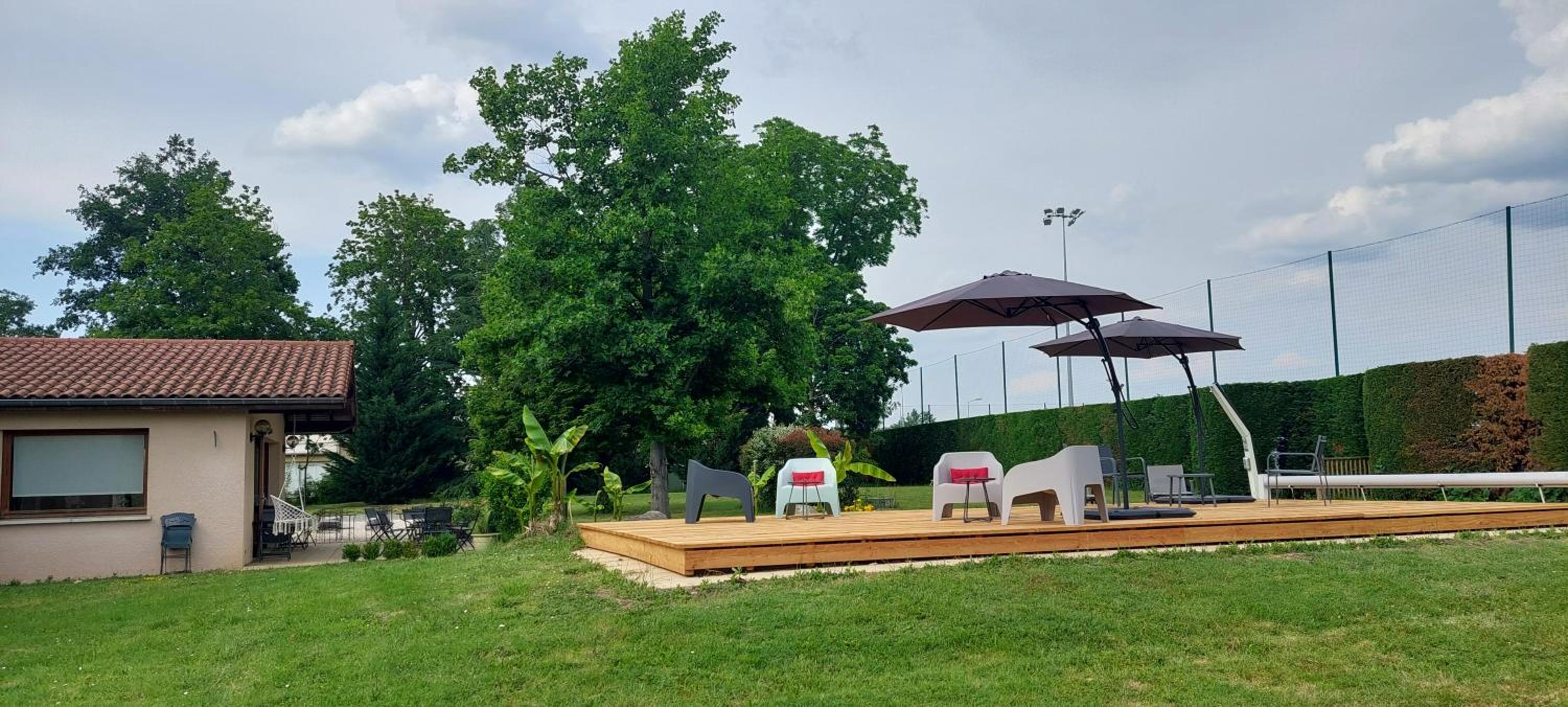 outdoor BBQ area