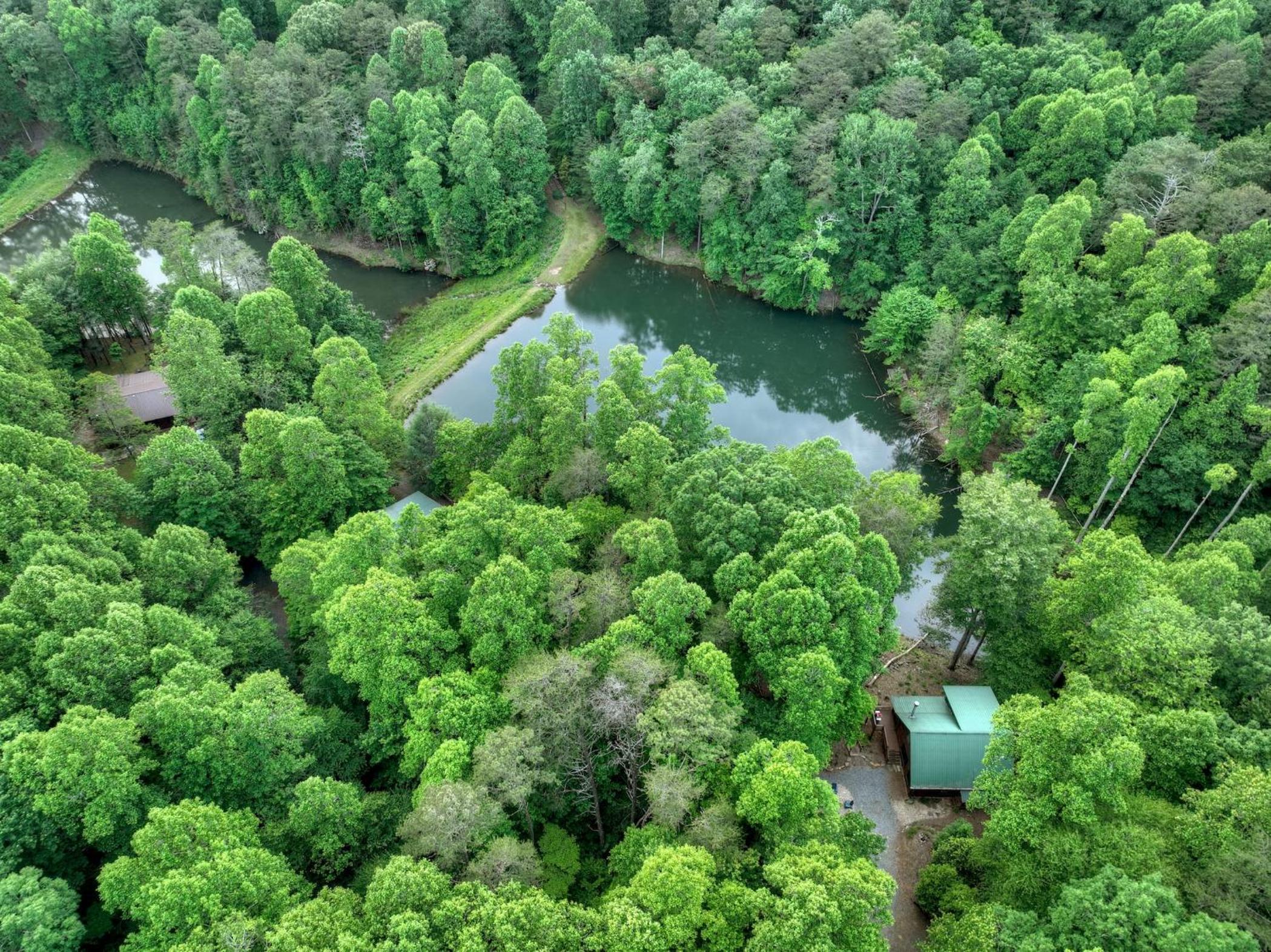 Tiny Lake Cabin Waterfront With Hot Tub & Fire Pit view 3
